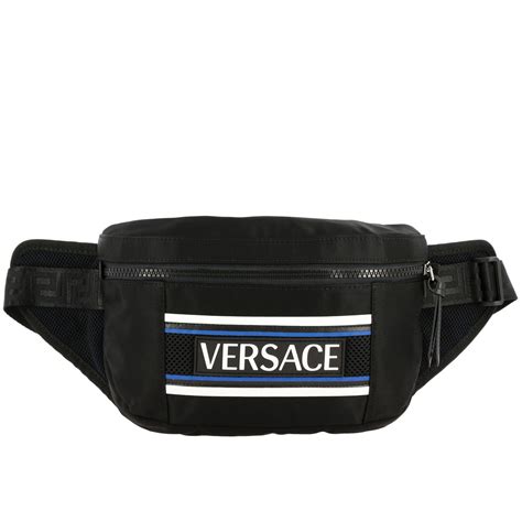 versace logo belt bag|Versace book bags for men.